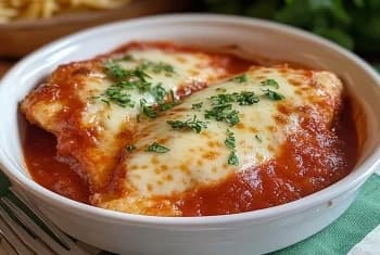 FILÉ DE FRANGO A PARMEGIANA