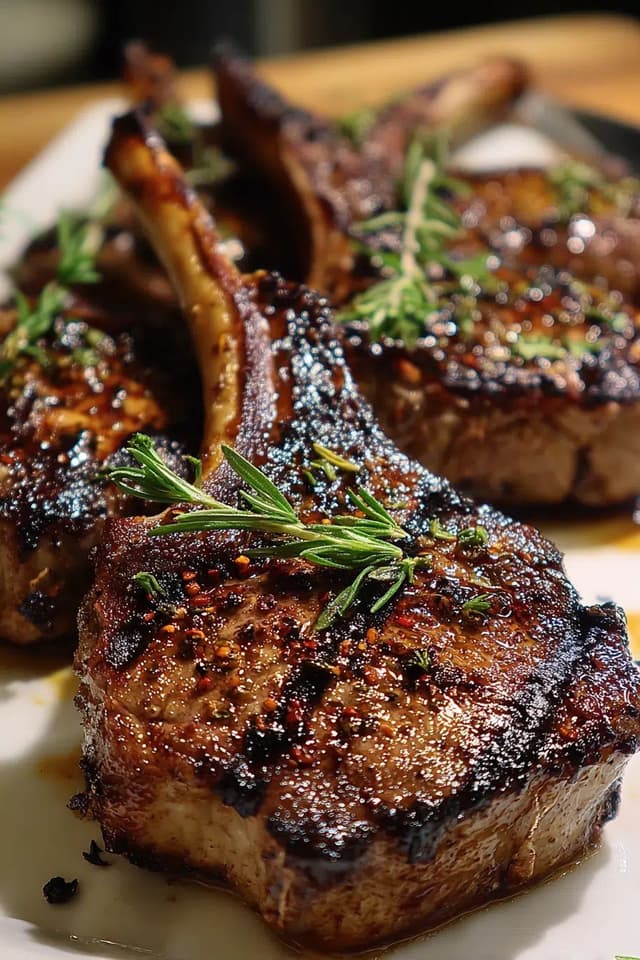 DARK RUM INFERNO SMOKED LAMB CHOPS