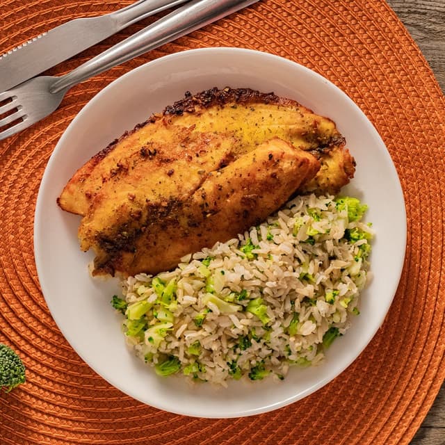 ARROZ INTEGRAL COM TILÁPIA